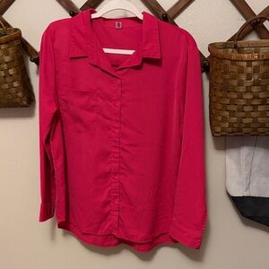 Women's Pink Button-Up Shirt